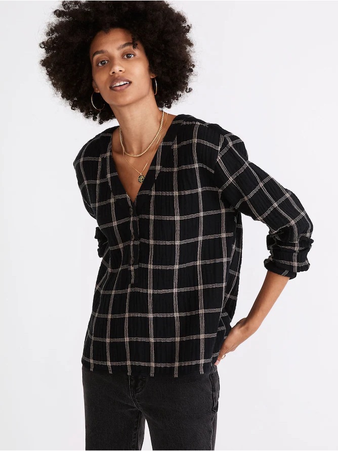 Madewell Lightspun Evert Top Medium